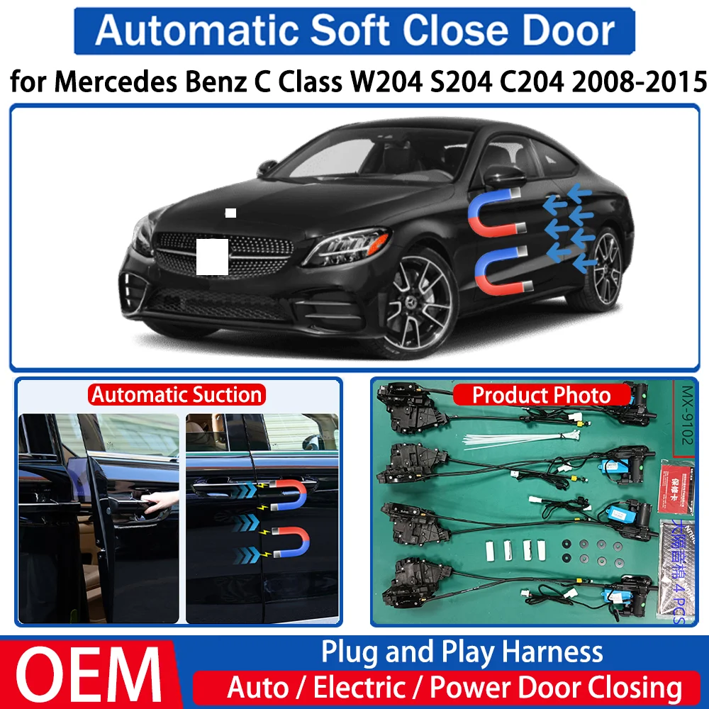 

for Mercedes Benz C Class W204 S204 C204 2008-2015 Car Automatic Soft Close Door Electric Suction Kit Auto Power Closing System