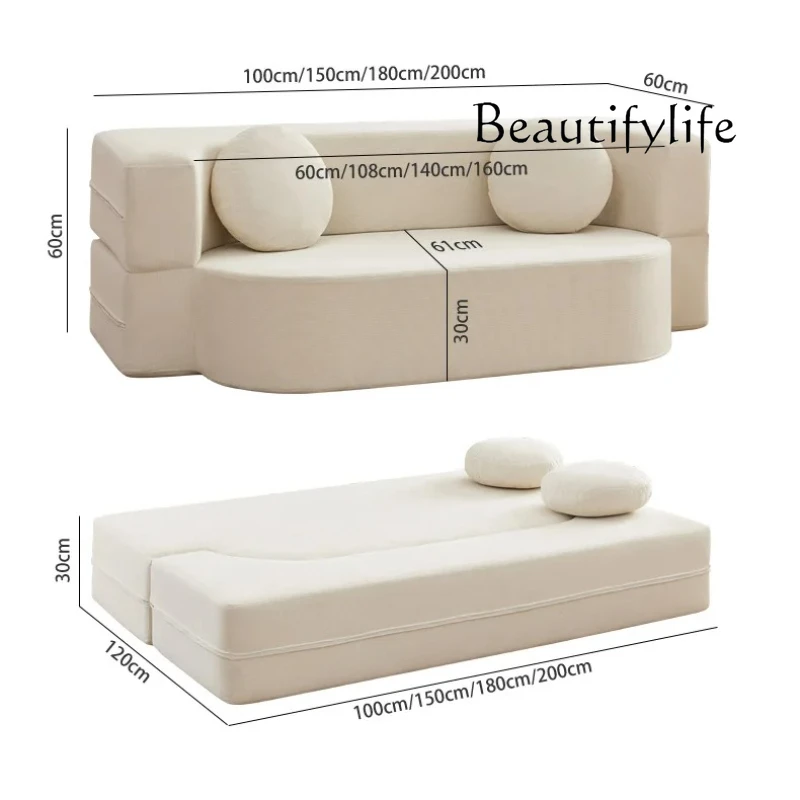 New Warehouse Vacuum Compression Sofa 200*100*70cm Sofa Modular Floor Boneless Couch Nordic Multi Function Compression Sofa Bed