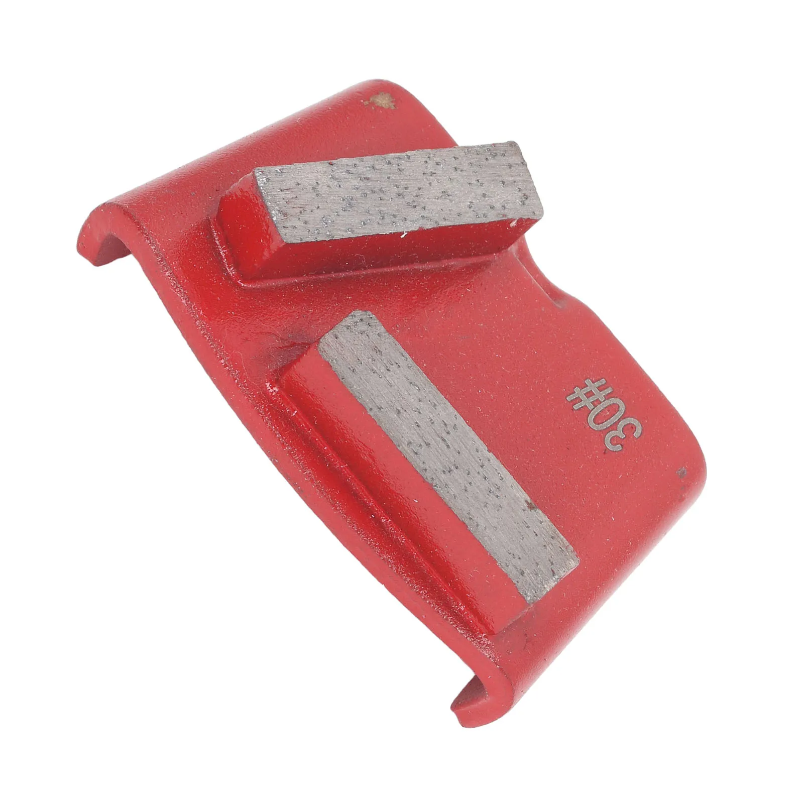 3 stuks diamantslijpschoenen rood trapezium met 2 lange tanden 30 korrel betonnen vloer polijstgereedschap