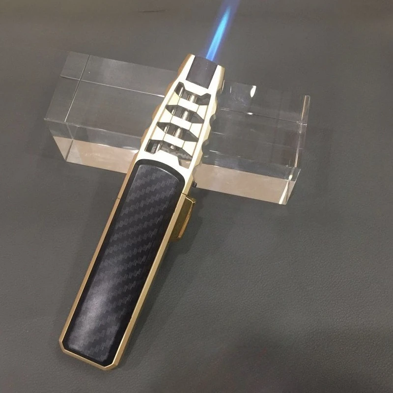 

Big Jet Flame Torch Lighter Outdoor Camping BBQ Lighter Windproof Jet Flame Refillable Butane Lighter Men's Tools Without Box