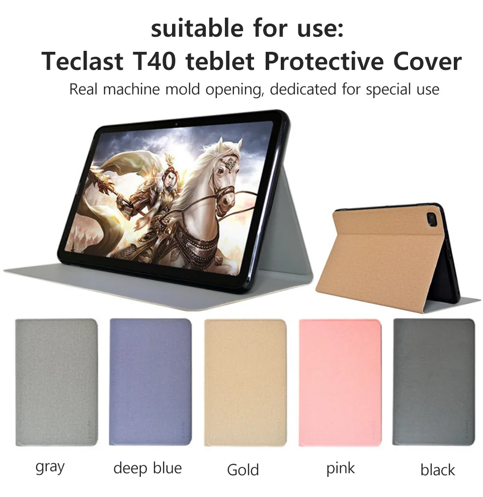 Teclast T40PRO 태블릿용 보호 가죽 케이스, 낙하 방지 소프트 가죽 케이스 지원