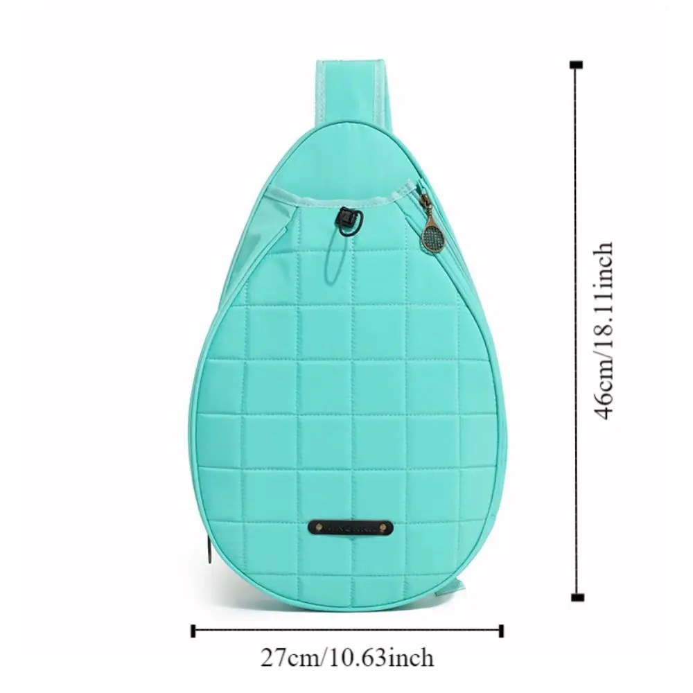 Large Capacity Tennis Crossbody Backpack Zipper Closure Adjustable Strap Lightweight Sling Bag Professional Organizer