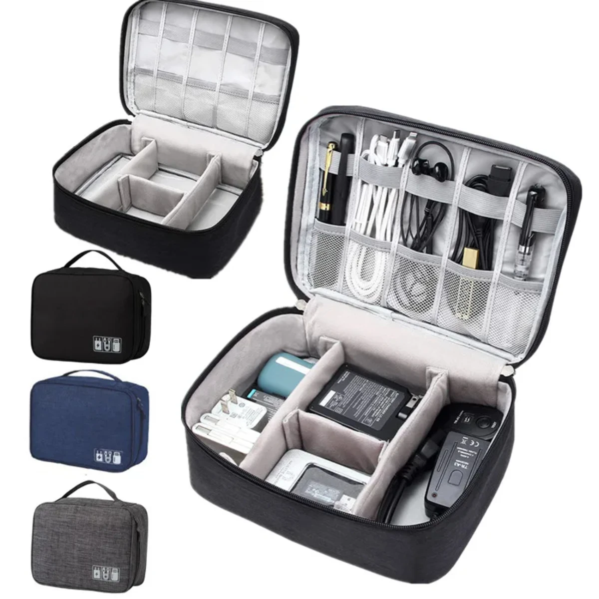 Cable  Portable Travel  Digital USB Cable SD Cards Organizer Cord Charger Wires Battery Cosmetic Zipper