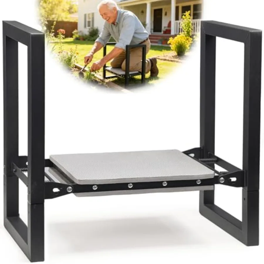 

Прочное садовое сиденье-коленник шириной 12,7 см, складное, с ручками, для садоводства, безболезненной прополки и посадки на открытом воздухе