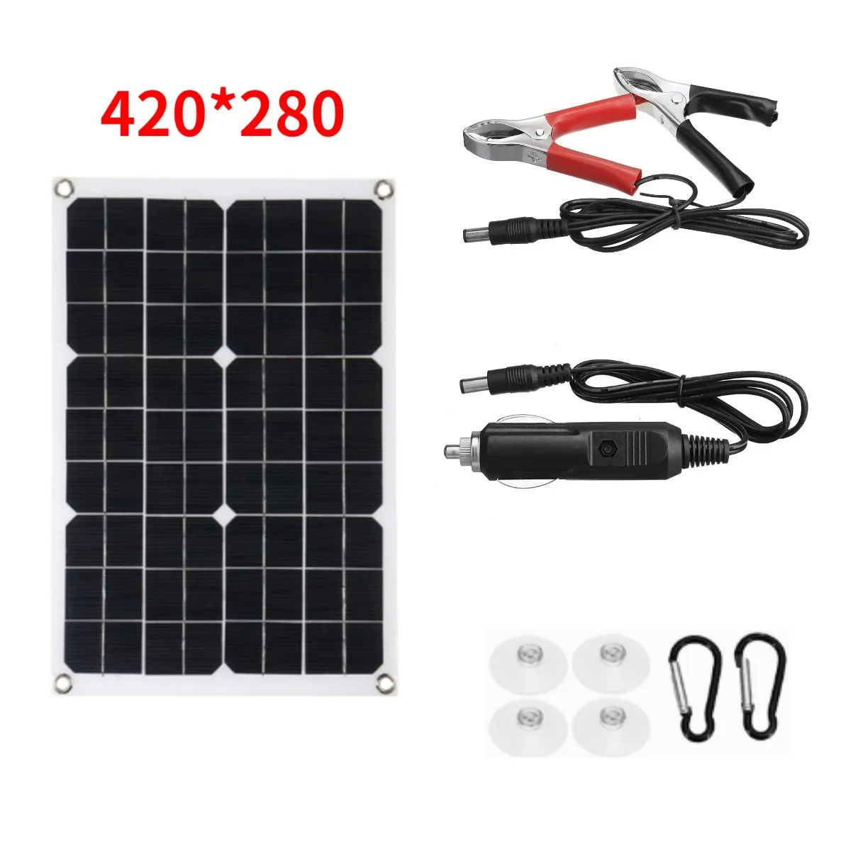 solar panel 30W18V outdoor solar charging solar system component dual USB DC suitable for yachts, RVs, roofs and lawns