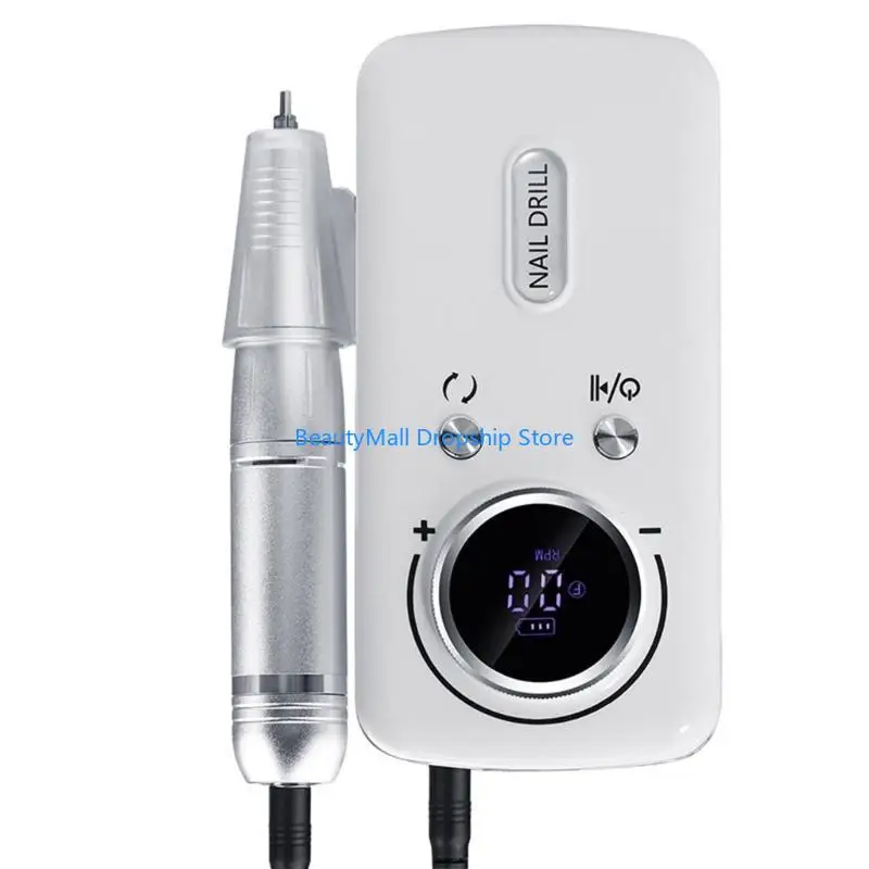 

40JD Portable Rechargeable Drill Machine 45000 RPM Low Noise Manicure Pedicure For Acrylic Home Professional Use
