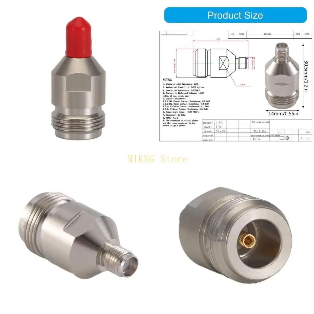 موصلات محول N/SMA KK Coax لإرسال الإشارة النحاس N-SMA-KK أفضل بيع