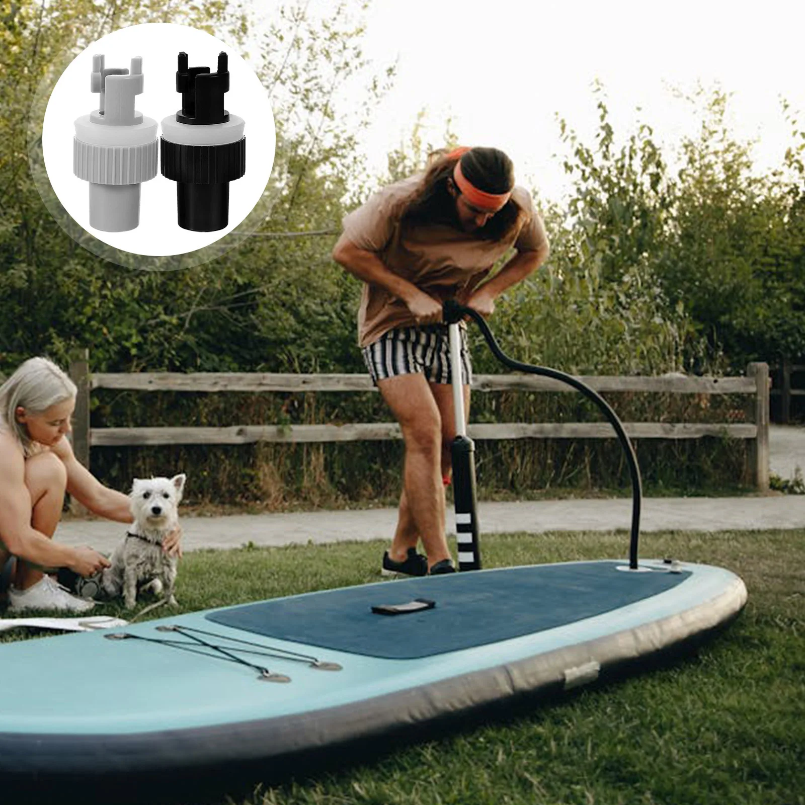 

2Pcs Kayak Valve Adapter Plastic Sturdy Air Valve Connector Fast Inflate Tool Boat Accessories Quick Tool