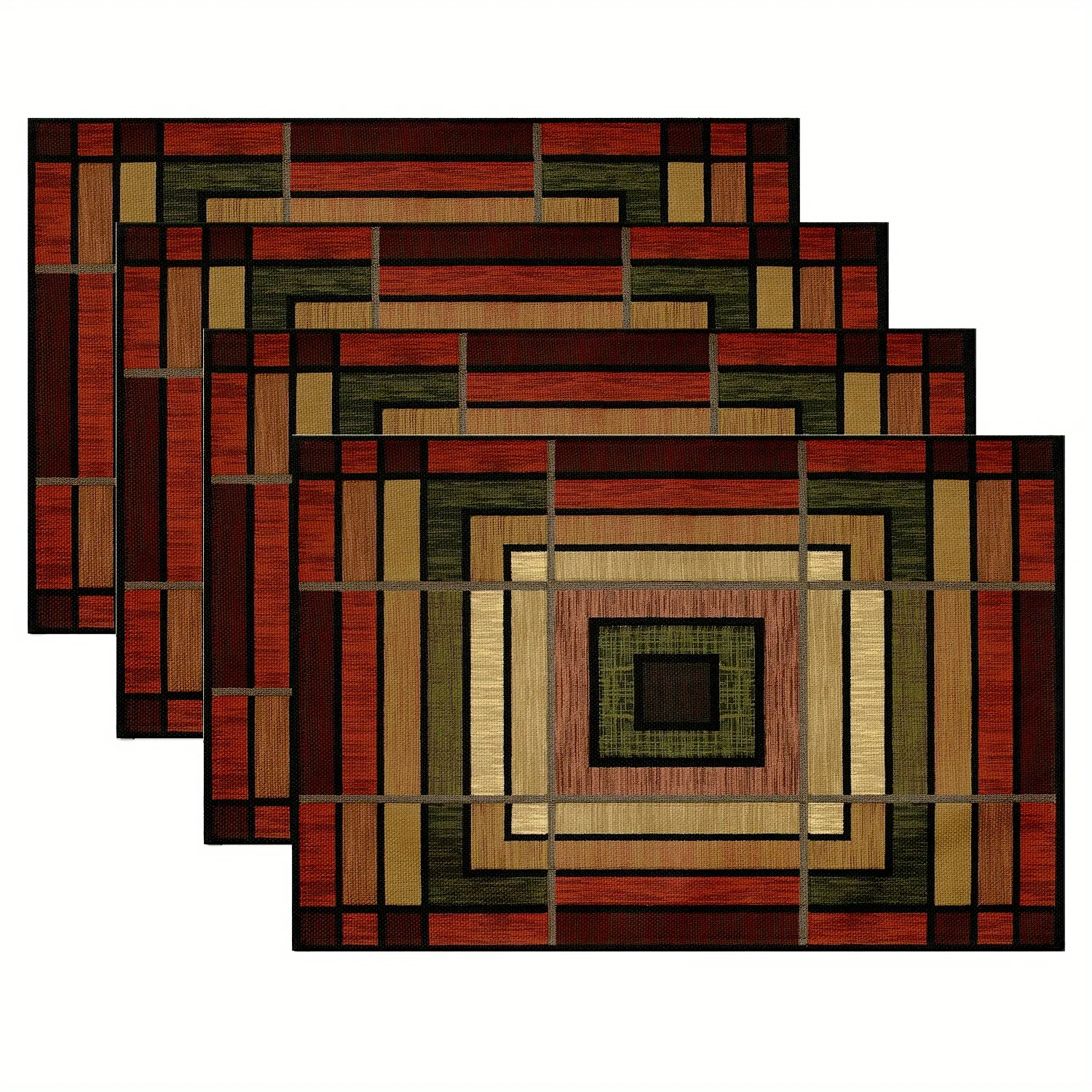 4 قطع ريفي نمط خشبي المفارش مزرعة الطعام الكتان الجدول مكان الحصير ديكور المطبخ ديكور المنزل