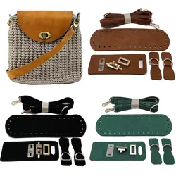 Handmade Leather Bag Strap Handbag Woven Set High Quality Bag Bottoms With Hardware Accessories for DIY Shoulder Handbag