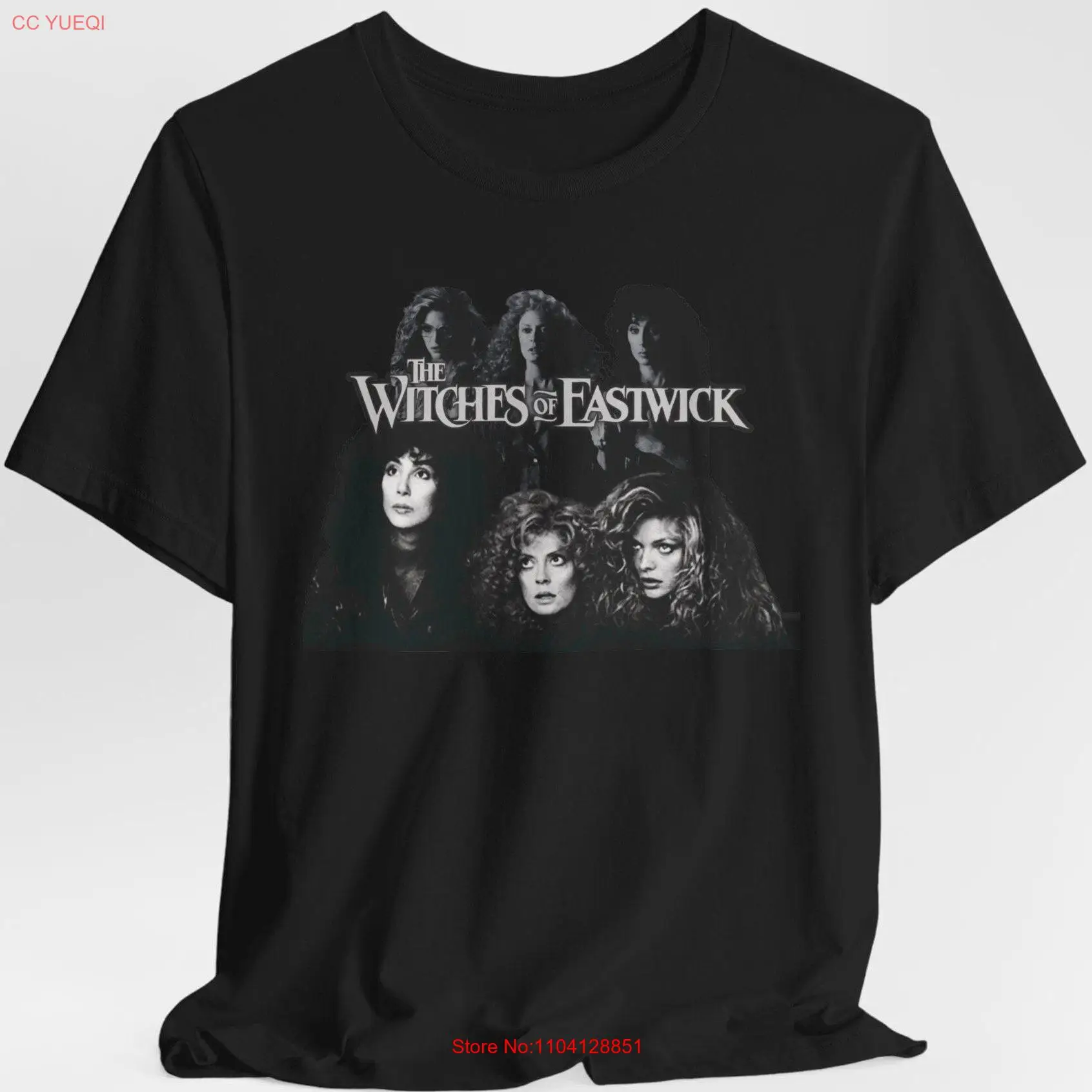 تي شيرت The Witches of Eastwick تي شيرت كلاسيكي للفيلم الجمالي 1980s رعب تشير سوزان ساراندون ميشيل بيفيفر