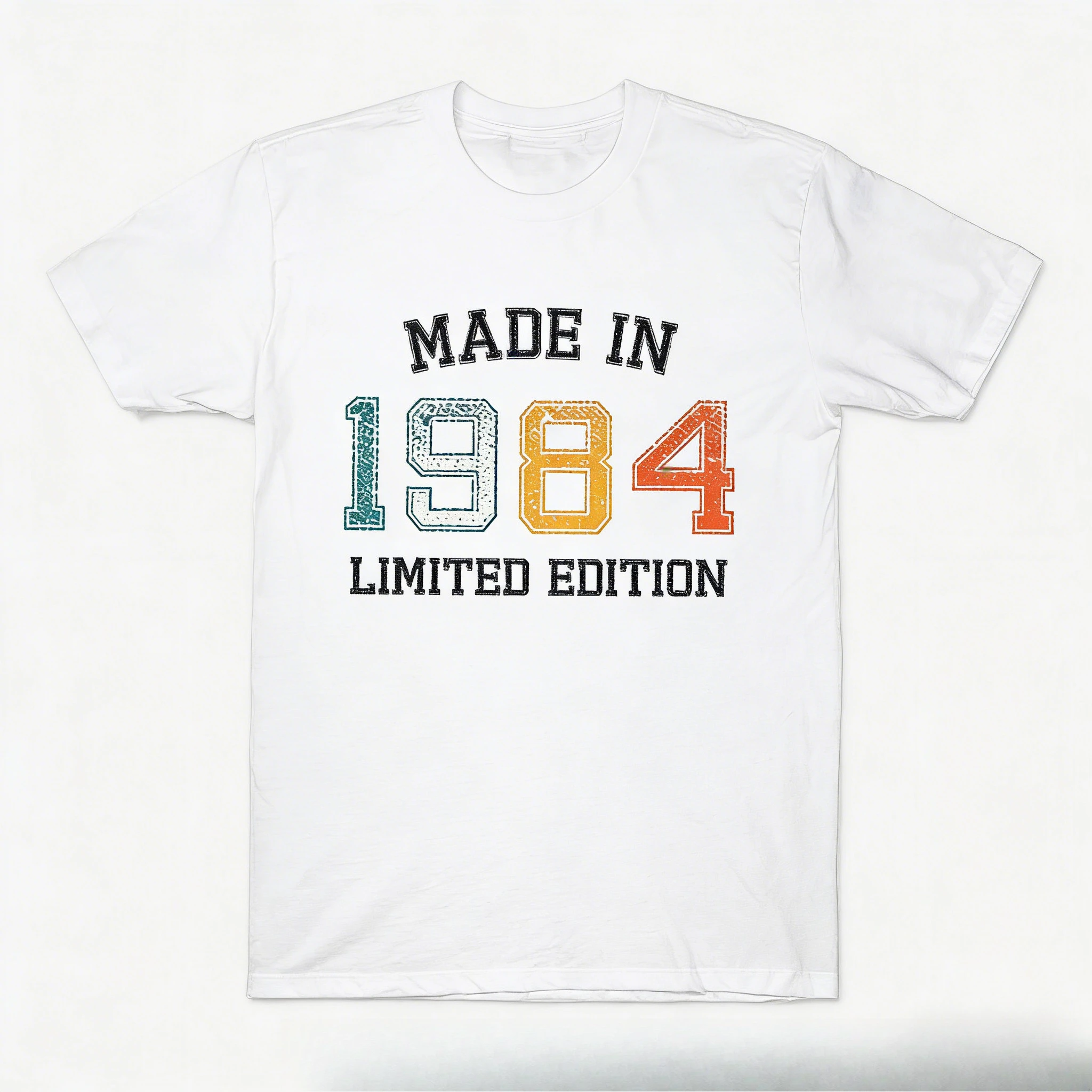 

Made in 1984 Birth Year EMO Tshirt Cotton Oversized Tee Tops Clothes Streetwear Born in 1984 Tshirt Men Men Streetwear T Shirts