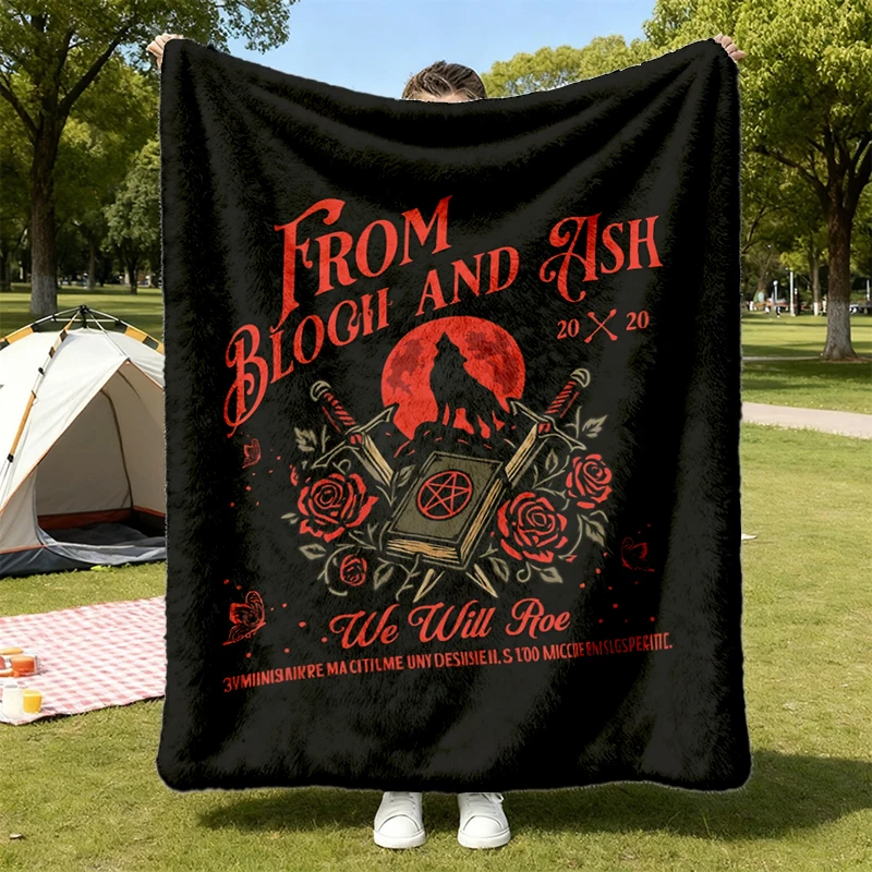 From Blood and Ash, FBAA Merch, Poppy Casteel, Bookish Gift, Romantasy, Book Lover Flannel Blanket Comfy Blanket Gift