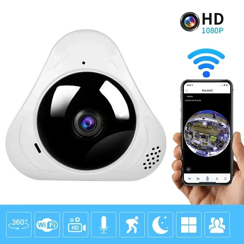 

360 Degree Wifi Panoramic Cameras 1080P Security Protection Fisheye IP 3MP Smart Home Night Vision CCTV Surveillance Cameras