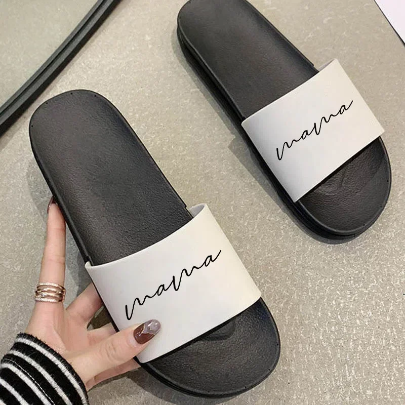 Gift For Mother Pink Love Heart  Summer Fashion Open Toe Flip Flops Aesthetic Indoor Bedroom Home Shoes ladies