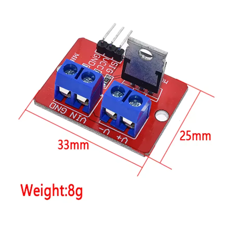 XINANDI 0-24 В верхняя кнопка Mosfet IRF520 модуль драйвера MOS для Arduino MCU ARM Raspberry pi