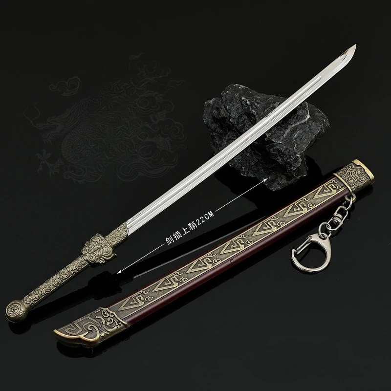 22 cm/8.66in Een Droom in Het Boek Scroll Film en Televisie Randmodel Qianyu Chopper Metalen omhulde Ornament Speelgoed Desktop