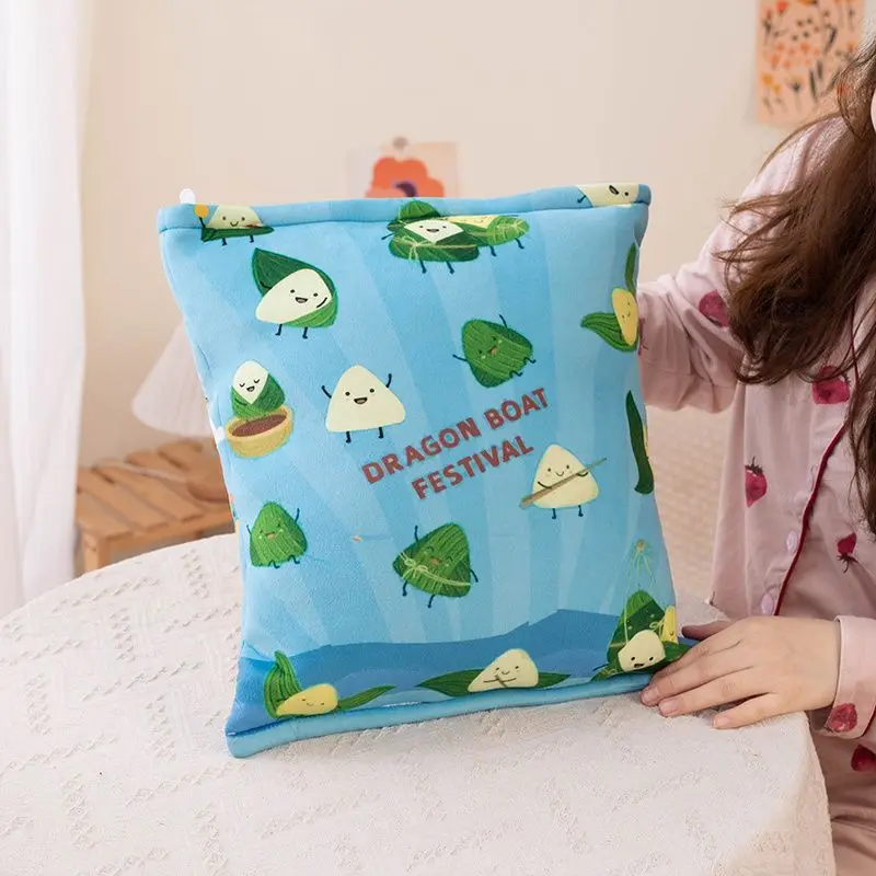 Zongzi Snack Bag Pillow Bag Snack Plush Toy Cute Pillow