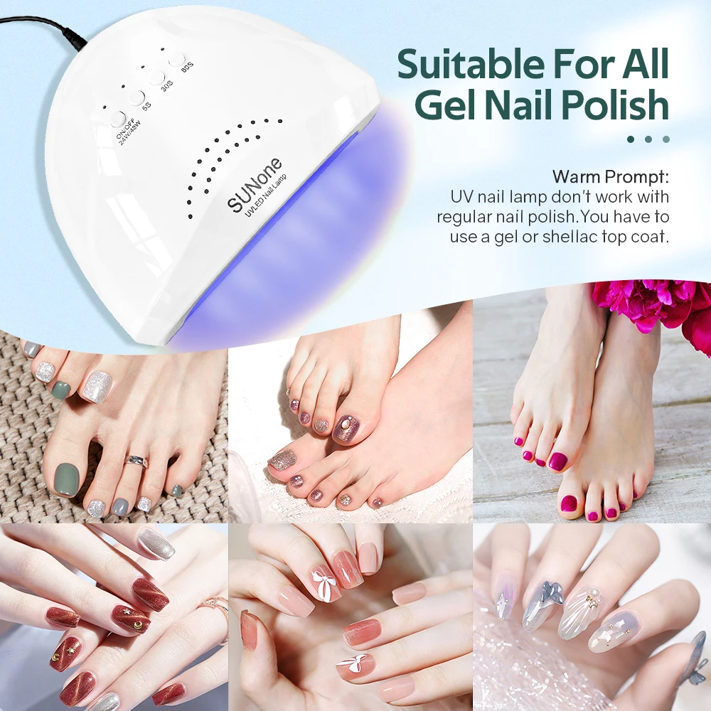 48W UV LED Lamp for Nail 30 LEDs Nail Dryer with 3 Timer Settings Professional UV Cabin Manicure Lamp Nail Art Tools