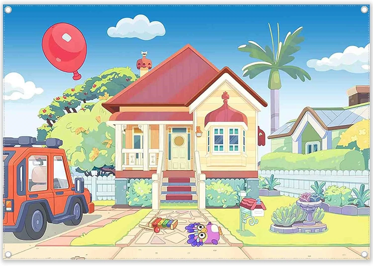 

Cartoon fox dog House Pet Party Decorations Kids Birthday backdrops party supplies Photography Studio Backgrounds