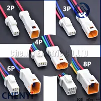 2 3 4 6 8 pines JWPF-VSLE-S JWPF-VSLE-D conector electrónico impermeable automático arnés de cables Butt Plug JST-02T 02R para JST