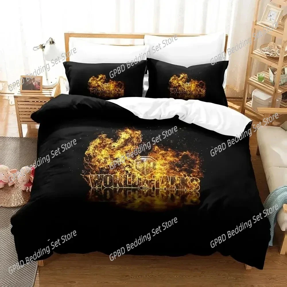

Game World Of Tanks Comfortable Duvet Quilt Cover Pillowcase Bedding Set Children Bedroom Decoration Home Textile
