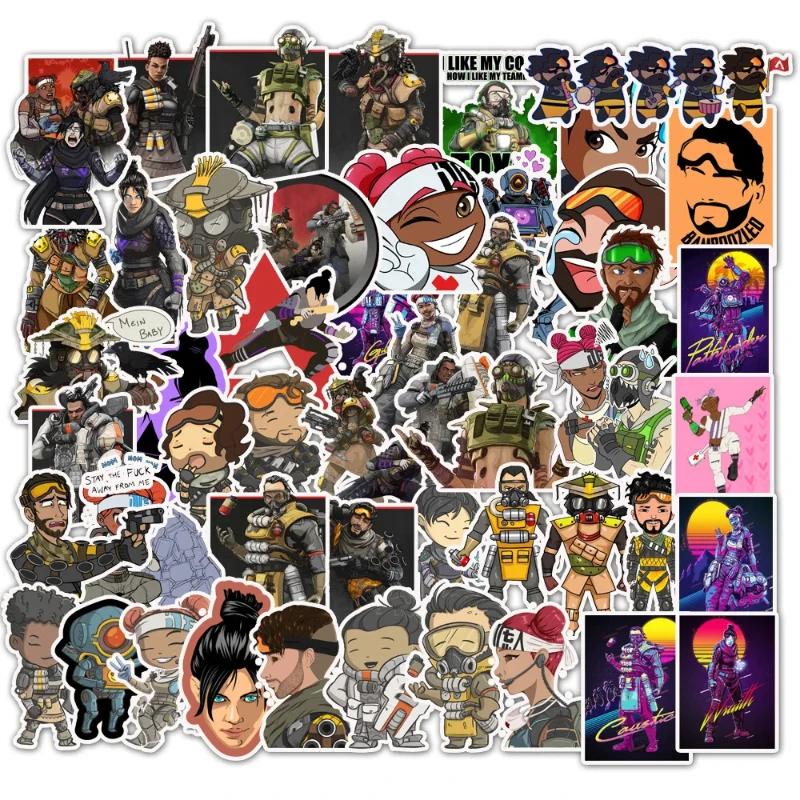 10/30/50PCS Game Apex Legends Stationery Stickers Graffiti for Kid Skataboard Suitcase Motorcycler Room Cartoon Utility Decals