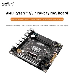 CWWK AMD-7940HS/8845HS 8 베이/9 베이 NAS/USB4/40G 속도 8K 디스플레이, 4 네트워크 2.5G/9 SATA/PCIE X16 ITX 마더보드