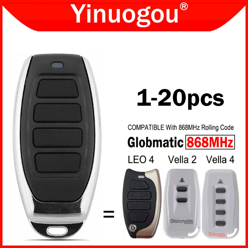 Для Globmatic Vella 2 4 LEO пульт дистанционного управления 868МГц с подвижным кодом Globmatic Vella2 Vella4 LEO4 пульт дистанционного управления для гаражных ворот