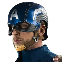 Captain America Helmet / Bluetooth Speaker 1:1 Battle Damaged Captain America Halloween Cosplay Mask for Adults Birthday Gift