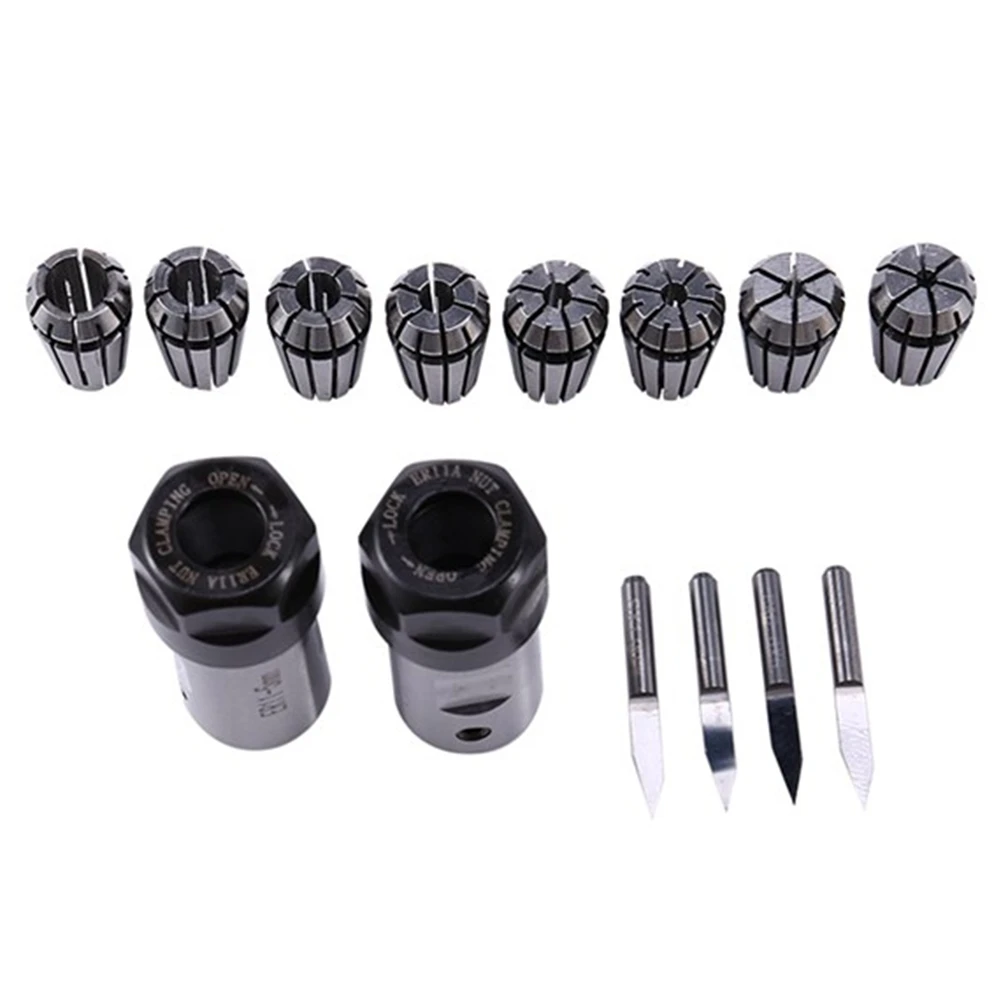 [NEW!A08R】 775 DC Motor With Ball Bearing Spindle ER11 Extension Rod Eight-Piece Engraving Tool Set