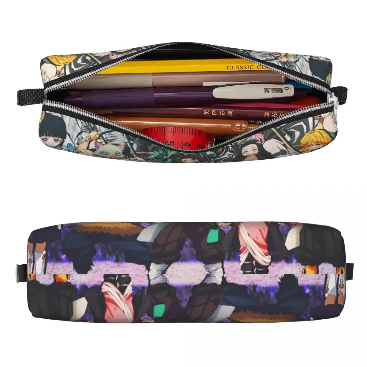 Fun Demon Slayer Kimetsu No Yaiba Pencil Cases Tanjiro Nezuko Pencilcases Pen Box for Student Big Bags School Supplies Gifts