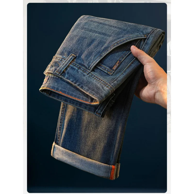 2025 herfst herenjeans rechte buis losse zakelijke trend mode casual mode broek