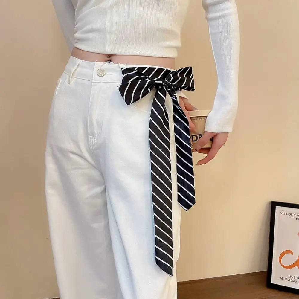 Clothing Decoration Korean Striped Tie Printed Y2K Shirt Tie Decoration Harajuku Style College Style JK Ties Women