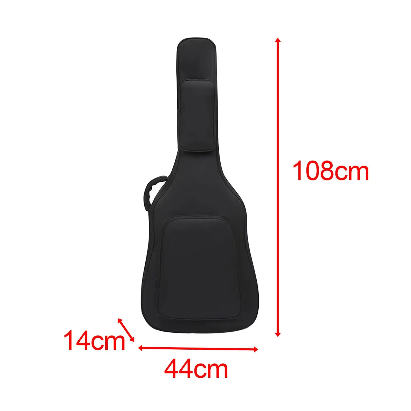 Bolsa para guitarra acústica de 41 polegadas com dois bolsos, capa protetora para transporte de guitarra para baixo