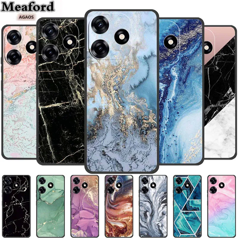 For Infinix Hot 30 Case Marble Soft Silicone Phone Back Cover for Infinix Hot 30i NFC Hot30i Coque Cartoon Shockproof New Shell