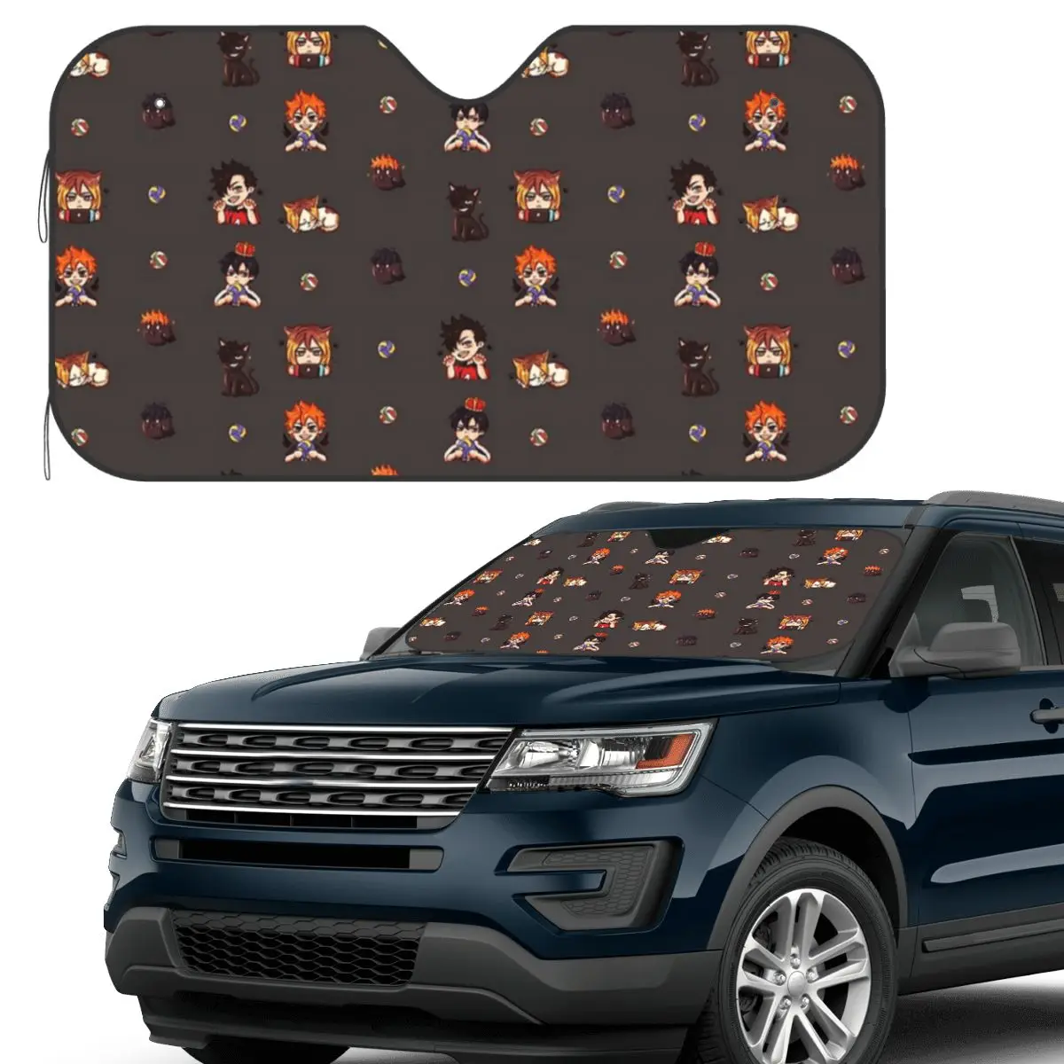 

Haikyuu Theme! Sunshade Windscreen Car Front Windshield Window Sun Visor Accessories Covers