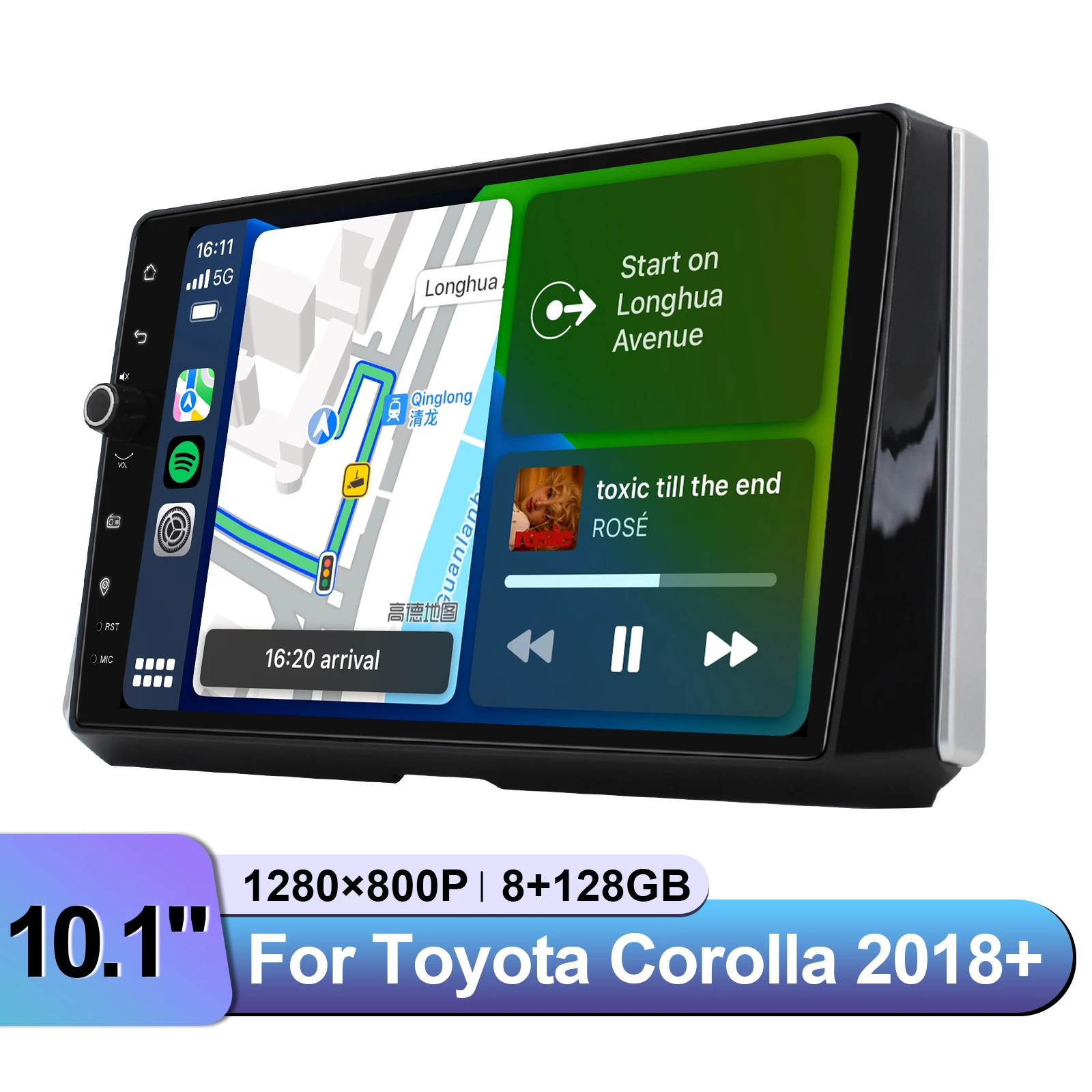 JOYING 10.1 بوصة Carplay نظام ستيريو الوسائط المتعددة للسيارات أندرويد لتويوتا كورولا 2018 + يبقى OEM التحكم في توصيل الكاميرا والتشغيل #5