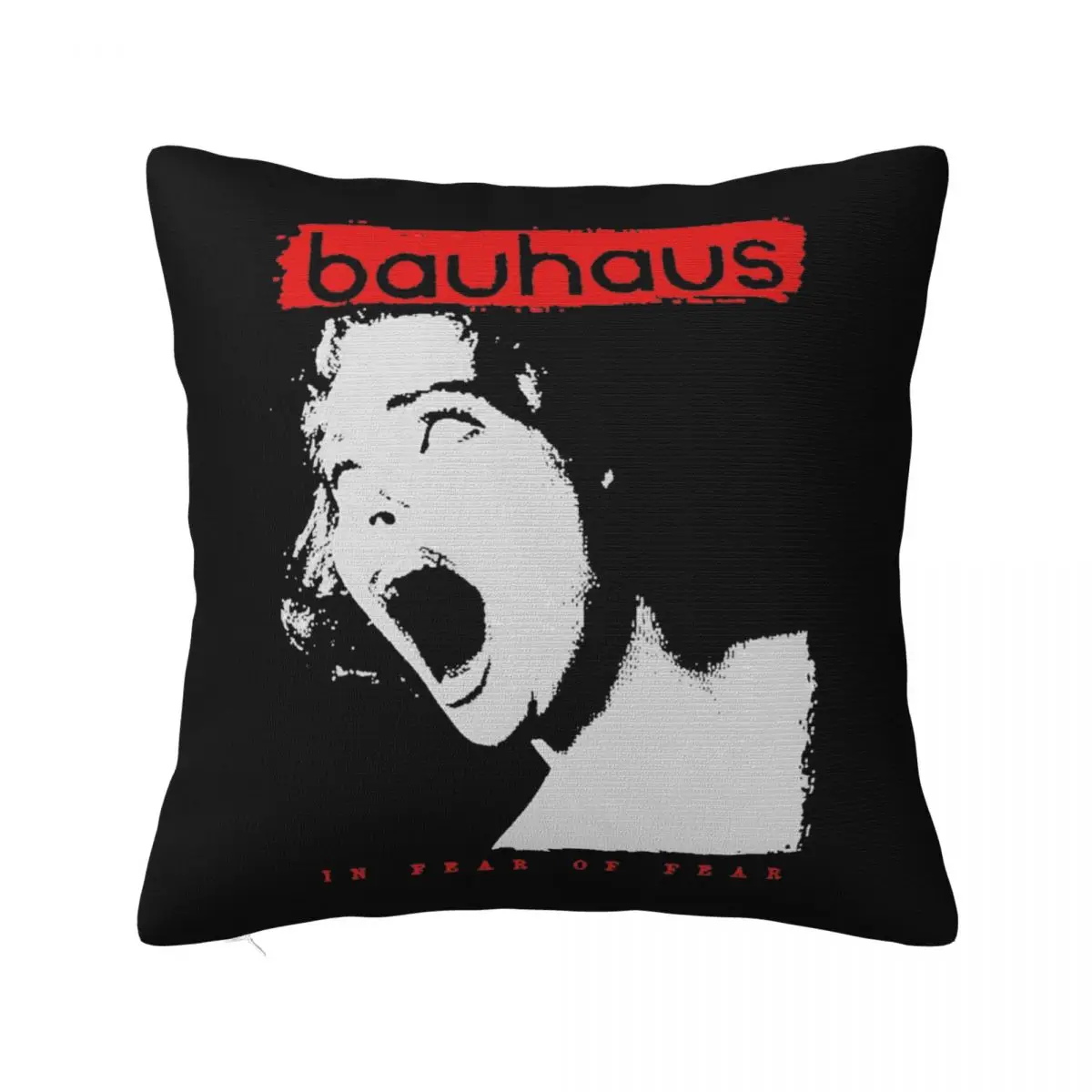 Gothic Rock 80s Music Square Pillow Case Bauhaus Goth Cushion Cover Vintage Decorative Pillowcase for Home 45x45cm