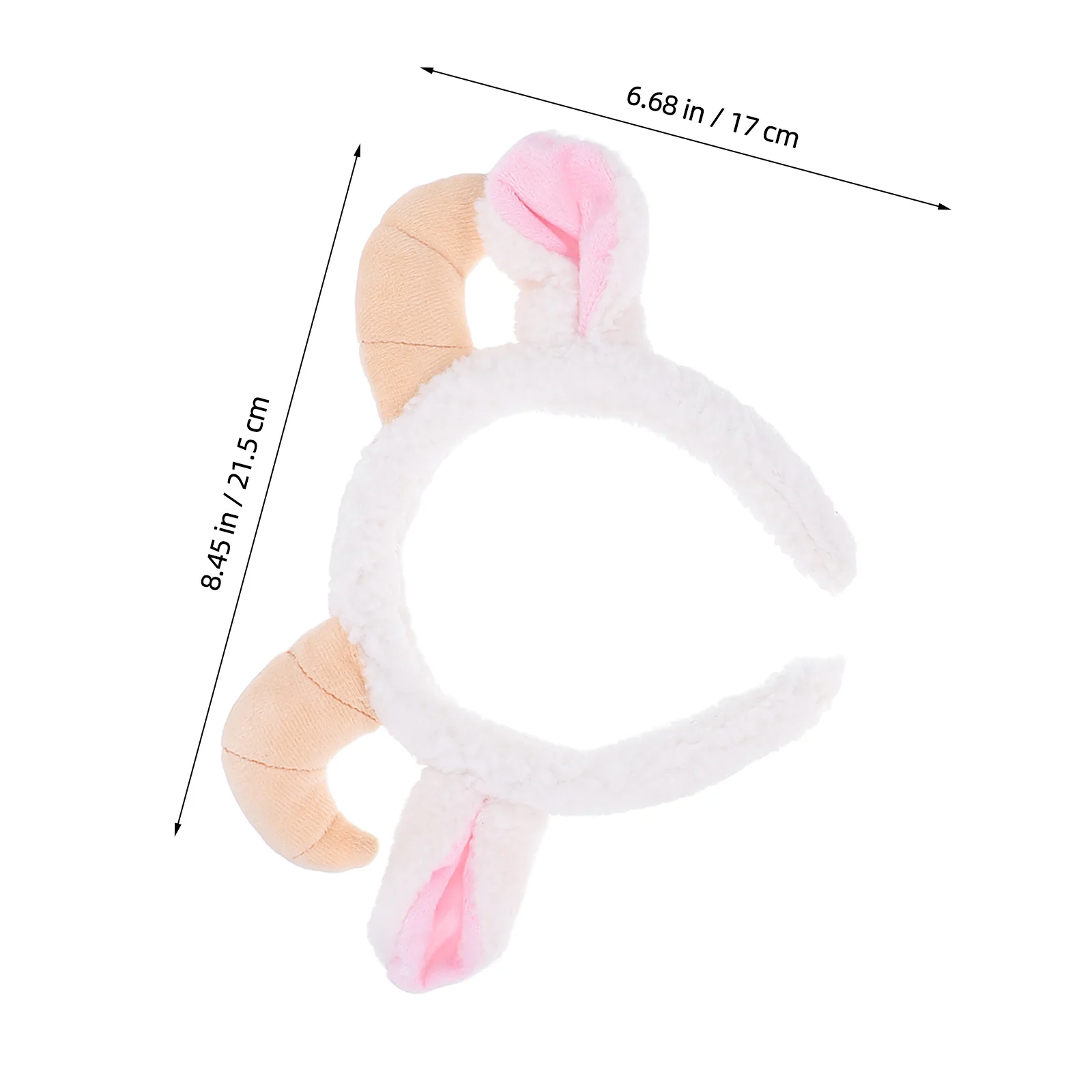 1 set 1 Set Costume Set White Goat Horns Headband Tail Bowtie Lamb Ears Cosplay Kit For Birthday Halloween Easter