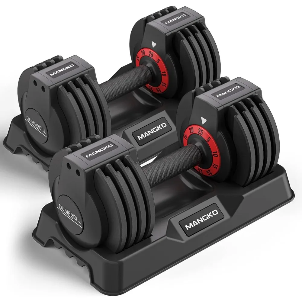 Adjustable Dumbbell Set 25LB Dumbbells Weight 5 in 1 Weight Dumbbell with Anti-Slip Nylon Handle, Suitable for Home Gym