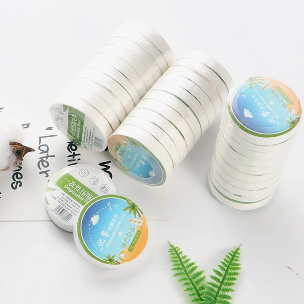 5pcs Disposable Compressed Towel Bath Towel Faces Cleansing Towel Portable Travel Non-woven Face Towel Water Wet Wipe