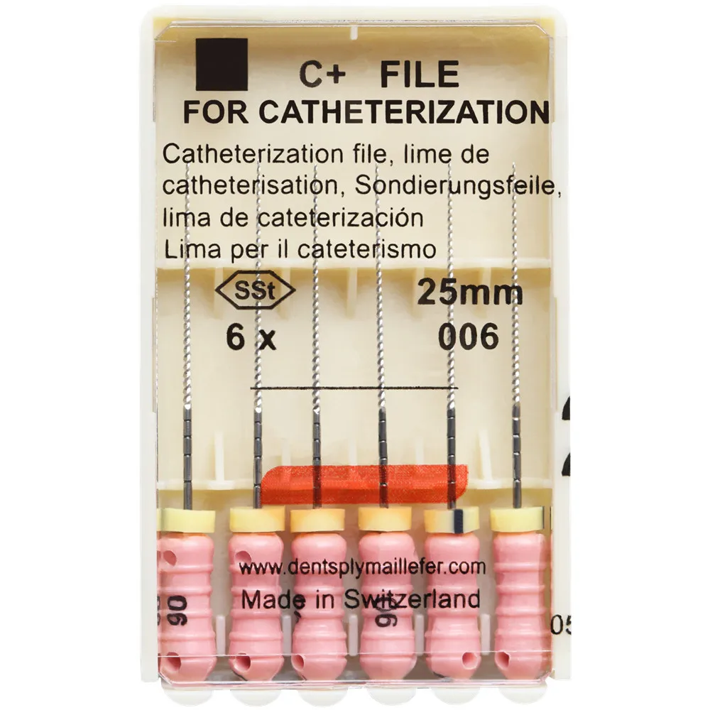 6 Pcs/Pack 21/25/31mm 008-015 C+ FILE Files Hand Use Dental Endo Root Canal Files For Catheterizatio Stainless Steel Tools