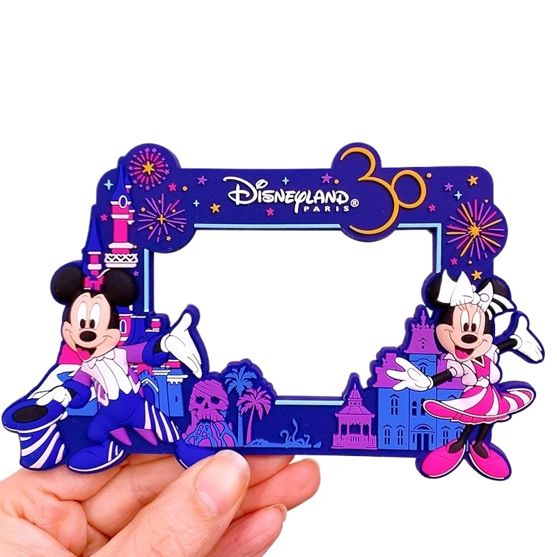 

Disney Refrigerator Magnets Mickey Fridge Magnets Minnie Cute Anime Photo Frame Silicone Refrigerator Stickers Decorative Tiles