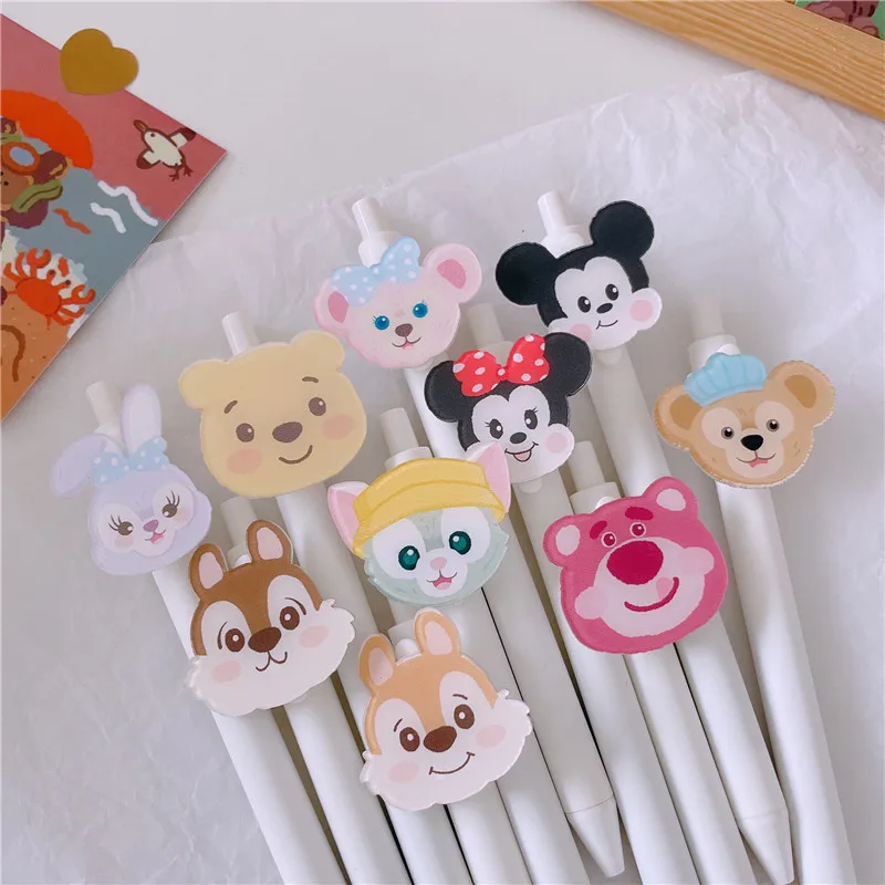 10/20pcs Disney Gel Pen Kawaii Mickey Mouse Lotso Office Student Writing Neutral Pen Office School Supplies Stationery Wholesale