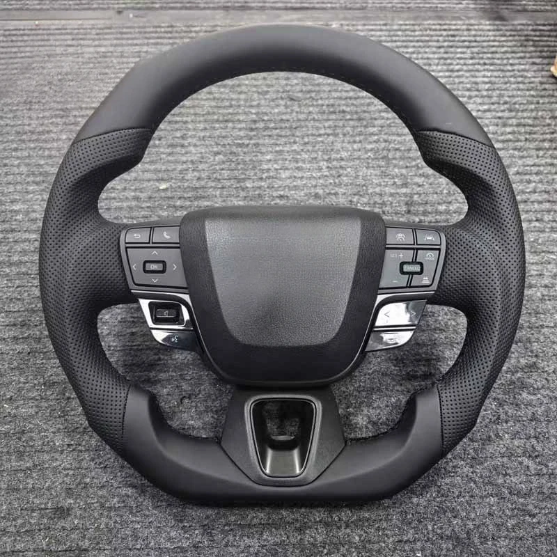 For Toyota LC80 Alphard Hilux Land Cruiser Crown Upgraded Leather Steering Wheel Assembly With Steering Wheel Horn Cover