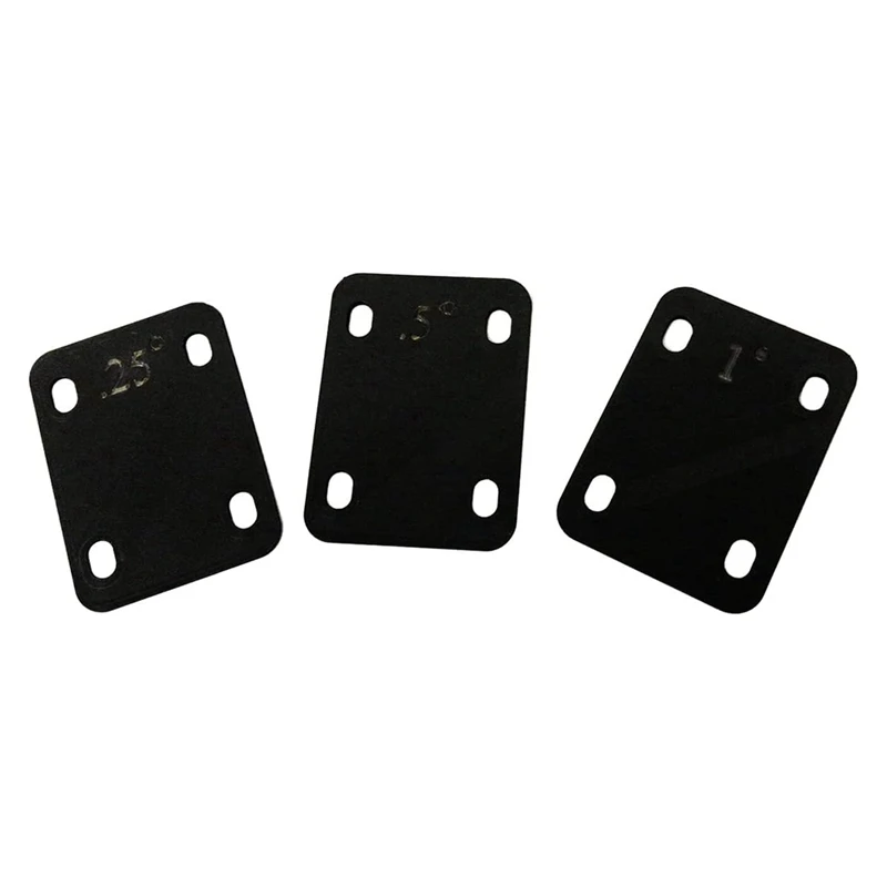 3Pcs Guitar Neck Shims 0.25°, 0.5°, And 1°Degree Gasket For Guitar And Bass Bolt-On Neck Repair Replacement Parts