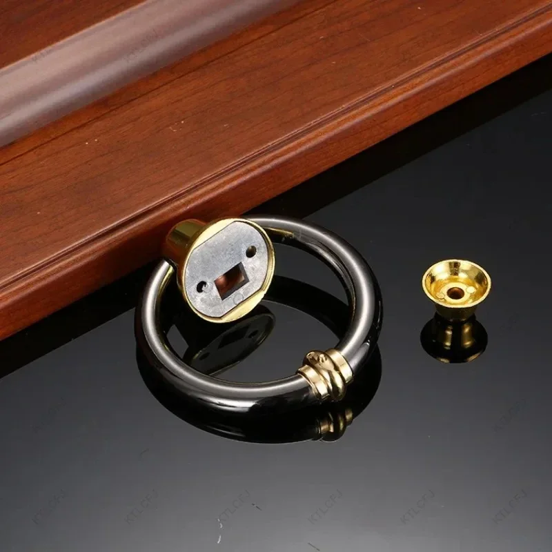 European Style Retro and Simple Wooden Door Anti-theft Door Circular Ring Knocker Modern Zinc Alloy Multi-color Knocker