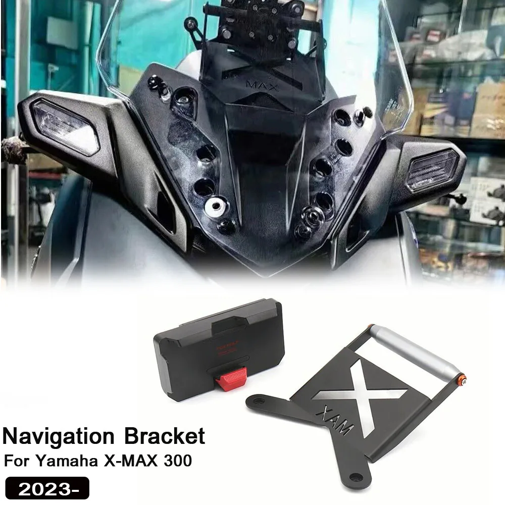 Motorcycle Accessories GPS Navigation Bracket Supporter Holder For Yamaha X-MAX 300 XMAX300 XMAX 300 X-max300 X-MAX300 2023