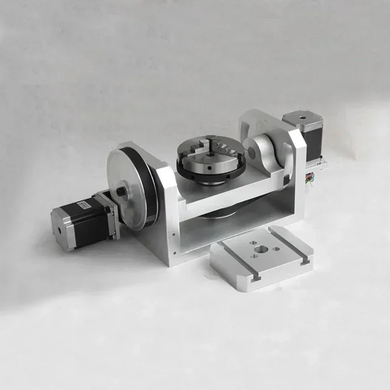 Maszyna CNC 4. 5. oś obrotowa 100mm 3-szczękowy uchwyt obrotowy oś obrotowa do frezarki do metalu i drewna